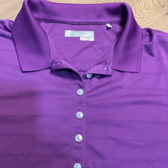 Callaway Short Sleeve Opti-dr Performance Golf Polo Shirt Purple Women’s XL - Picture 4 of 7